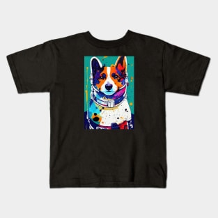 Astronaut corgi portrait Kids T-Shirt